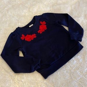 Janie and Jack Sweatshirt with Floral Details
